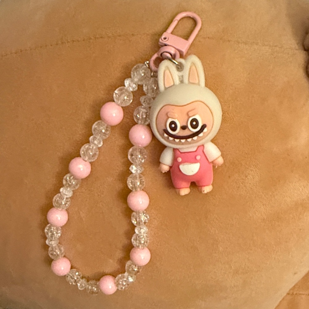Pink and white Keychain. Non-branded.